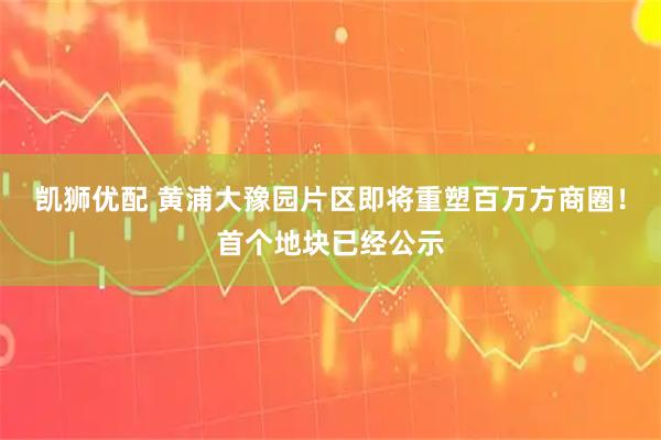 凯狮优配 黄浦大豫园片区即将重塑百万方商圈！首个地块已经公示