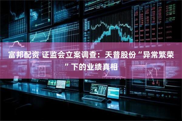 富邦配资 证监会立案调查：天普股份“异常繁荣”下的业绩真相