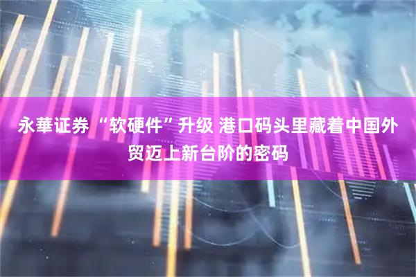 永華证券 “软硬件”升级 港口码头里藏着中国外贸迈上新台阶的密码